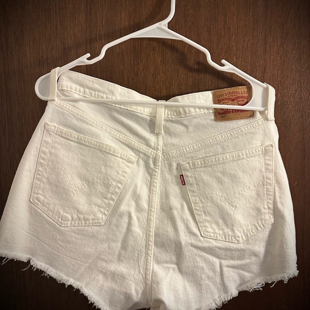 Levi's Women's Cream Jean Shorts